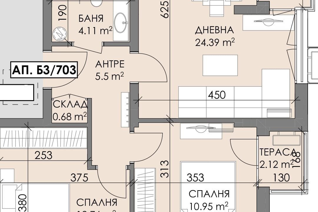Жилищна сграда с магазини, гаражи